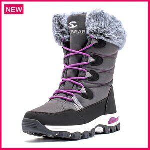 Women's Waterproof Winter Snow Boots Lightweight Faux Fur Lined Mid-Calf